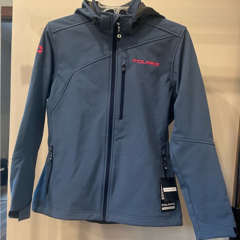 Polaris Women's Blue Softshell Jacket size S. NWT